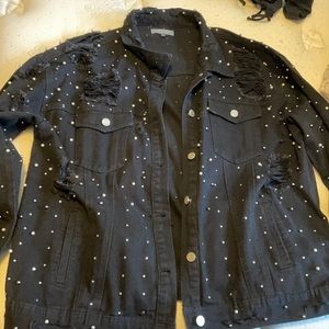 Pearl Detail Denim Jacket